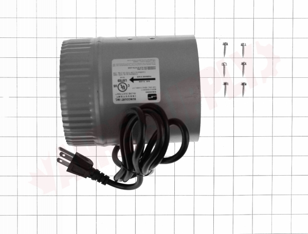 Photo 12 of T9-DB205C : In-Line Duct Booster Fan, 5 Dia, 225 CFM 115V, with Cord