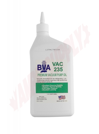 Photo 1 of VAC235Q : Vacuum Pump Oil, 1 Quart