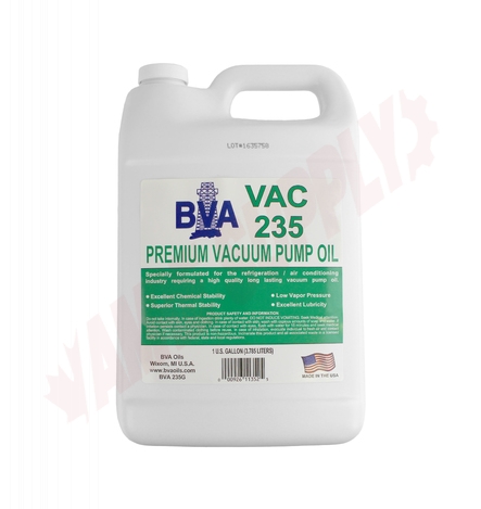 Photo 1 of VAC235G : Vacuum Pump Oil, 1 Gallon