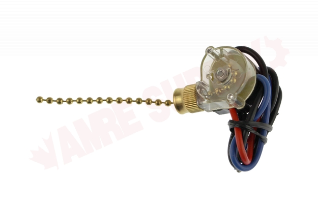 Photo 2 of GSW-39 : Gardner Bender DP3T Variable Speed & Two Circuit Pull Chain Switch, Brass