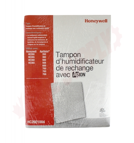 Photo 3 of HC26E1004 : Honeywell HC26E1004 Home Humidifier Pad with Agion Antimicrobial Coating for HE260/5 and HE360/5 Models