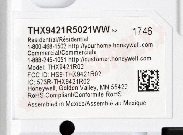 Photo 13 of YTHX9421R5101WW : Honeywell Home Prestige 2-Wire IAQ Digital Thermostat Kit, Programmable, Heat/Cool