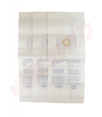 Photo 2 of V172-3 : Broan Nutone Central Vacuum Disposable Bags, 3/Pack