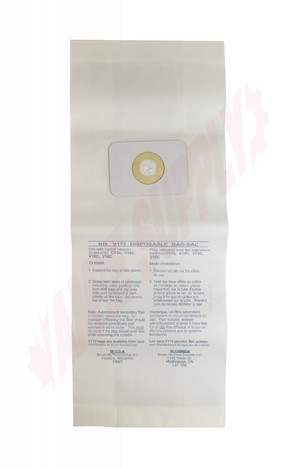 Photo 3 of V172-3 : Broan Nutone Central Vacuum Disposable Bags, 3/Pack