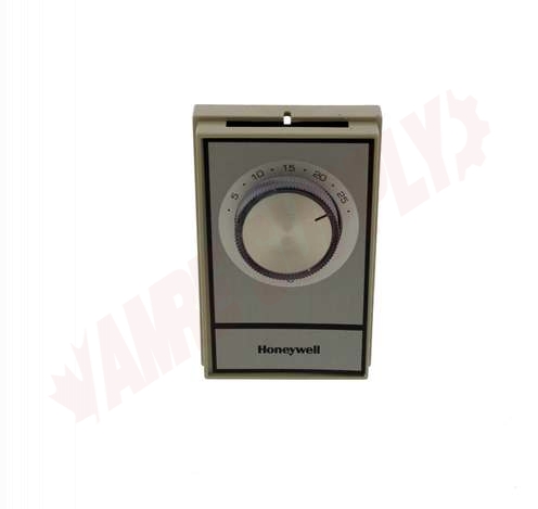 Photo 1 of T498A1786 : Honeywell Home Line Voltage SPST Electric Heat Thermostat, Brushed Gold, °C
