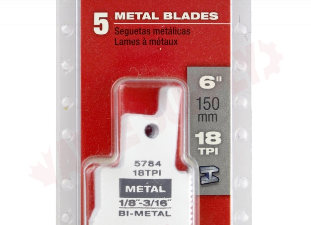 Photo 6 of 48-00-5784 : Milwaukee 5-Pack The Torch Sawzall Blades, 6 18TPI