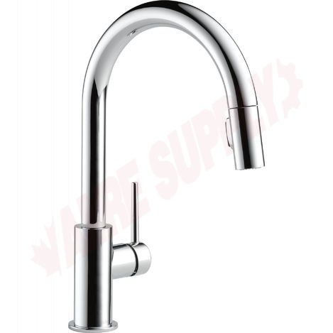 Photo 1 of 9159-DST-1.5 : Delta Trinsic Single Handle Pull-Down Kitchen Faucet, Chrome
