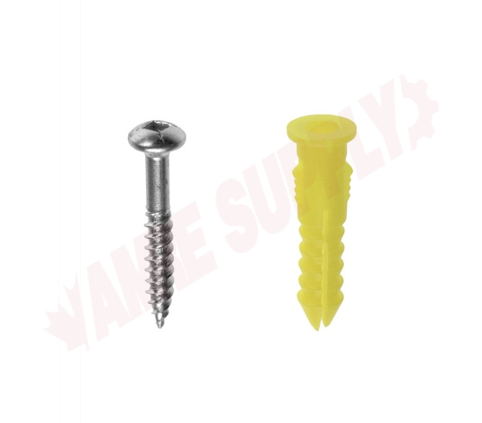 Photo 1 of PAS316VP : Reliable Fasteners Plastic Anchor With Screw, #5-6-7-8 x 3/16, 50/Pack