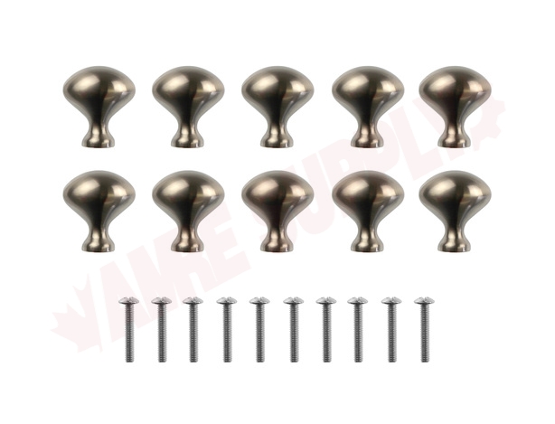Photo 2 of DP4443195 : Richelieu 1-1/4 Contemporary Knob, Brushed Nickel, 10 Pack