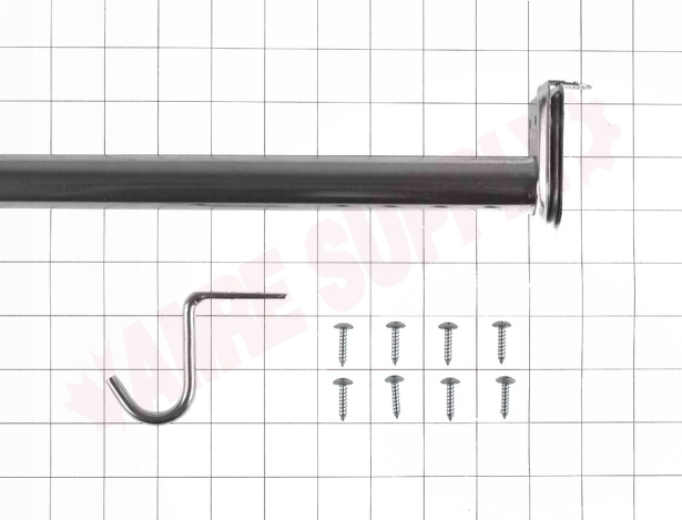 Photo 7 of 25-MR96120 : Taymor Adjustable Closet Rod, 96 - 120, Zinc