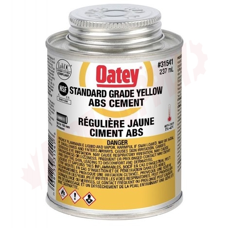 Photo 1 of 31541 : Oatey ABS Standard Yellow Cement, 237mL