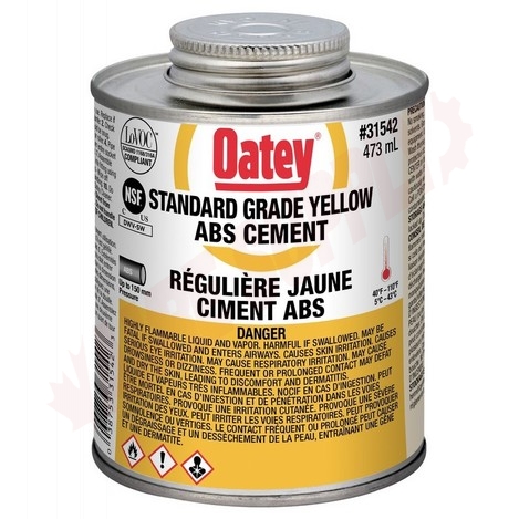 Photo 1 of 31542 : Oatey ABS Standard Yellow Cement, 473mL