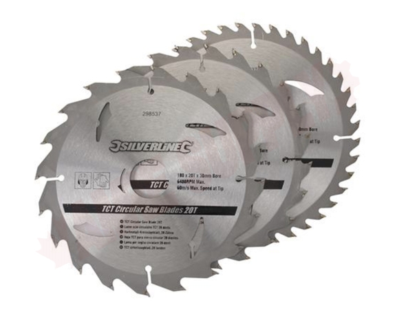 TCT Circular Saw Blades 3pk in Various sizes 