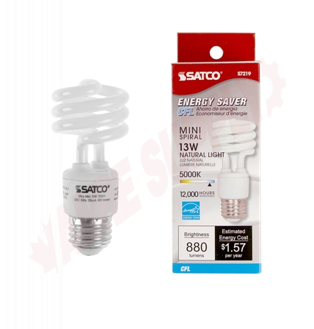 Photo 1 of S7219 : 13W Spiral Compact Fluorescent Lamp, 5000K