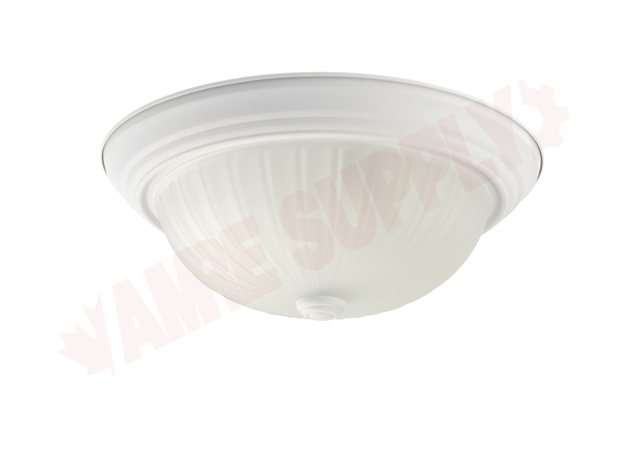 Photo 1 of 635022WH : Galaxy Lighting 13 Flush Mount, White, Frosted Melon, 2x60W