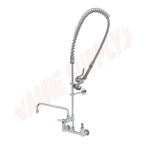 Photo 1 of B-0133-ADF10-B : T&S EasyInstall Pre-Rinse Unit, Spring Action, 8 Wall Mount, 44 Hose, Wall Bracket, 10 Add-On Faucet