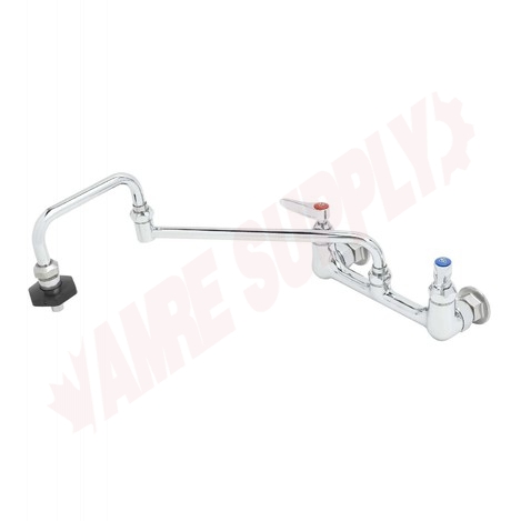 Photo 1 of B-0597-CR : T&S Pot Filler, Wall Mount, 18 Double-Joint Nozzle, Cerama