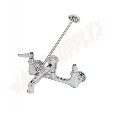 Photo 1 of B-0665-POL : T&S Service Sink Faucet, 8 Wall Mount, Polished Finish