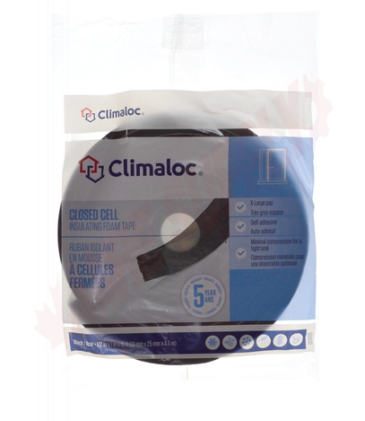 Photo 2 of CF12015 : Climaloc Foam Tape, Black, 1/2 x 1 x 15'