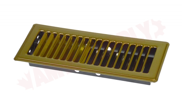 Photo 1 of RG0208 : Imperial Louvered Floor Register, 3 x 10, Polished Brass
