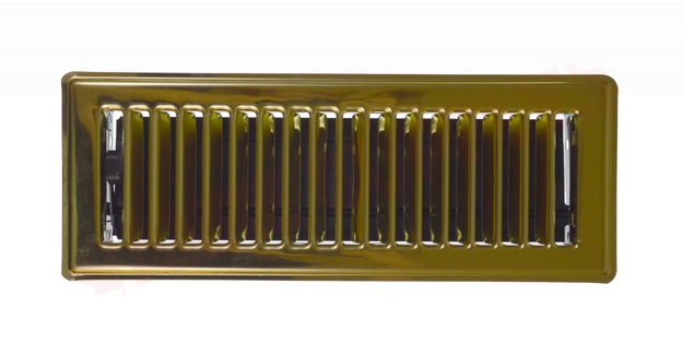 Photo 2 of RG0208 : Imperial Louvered Floor Register, 3 x 10, Polished Brass