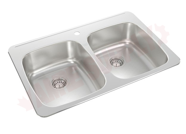Photo 1 of JP737D71 : Novanni Pro Kitchen Sink, 2 Bowl, 1 Hole, Stainless Steel