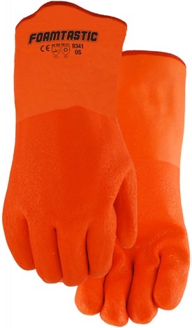 Photo 1 of 9341 : Watson Foamtastic PVC Coated Glove, Gauntlet Cuff, One Size