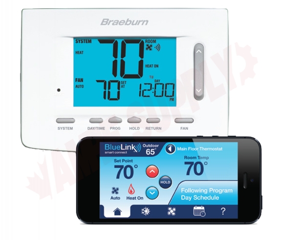 Photo 9 of 7305 : Braeburn BlueLink Wi-Fi Thermostat, Programmable, Heat/Cool