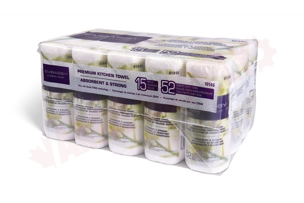Photo 1 of 10146 : Embassy Perforated Towel Roll, 2 Ply, 52 Sheets/Roll, 15 Rolls/Case