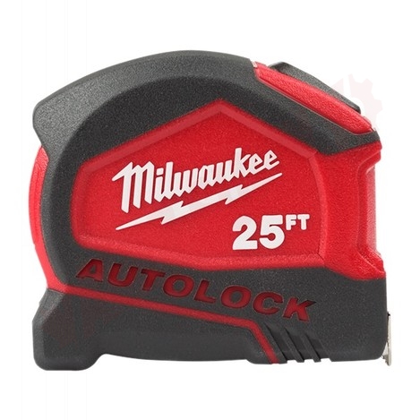 Photo 1 of 48-22-6825 : Milwaukee Auto Lock Tape Measure, 1 x 25', SAE (inches)