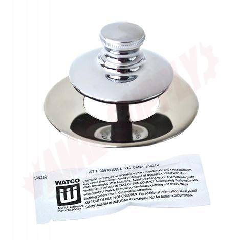 Photo 1 of 48750-PP-CP : Watco Universal NuFit Push Pull Bathtub Stopper, Chrome