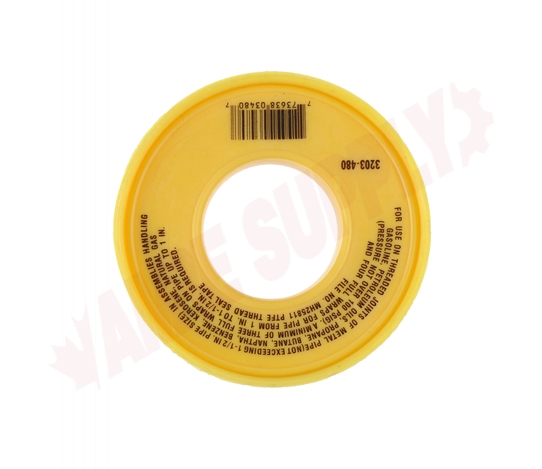 Photo 3 of 203-480 : Aqua-Dynamic Yellow Gas Thread Seal Tape, 1/2 x 480