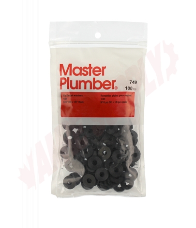 Photo 7 of ULN749 : Master Plumber 1/4 R Flat Faucet Washers, 9/16 OD, 100/Pack