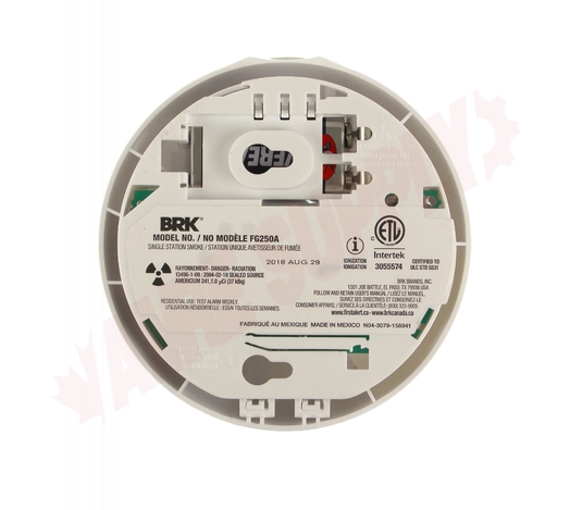 Photo 4 of SAFC-318A : BRK Battery Operated Ionization Smoke Alarm 