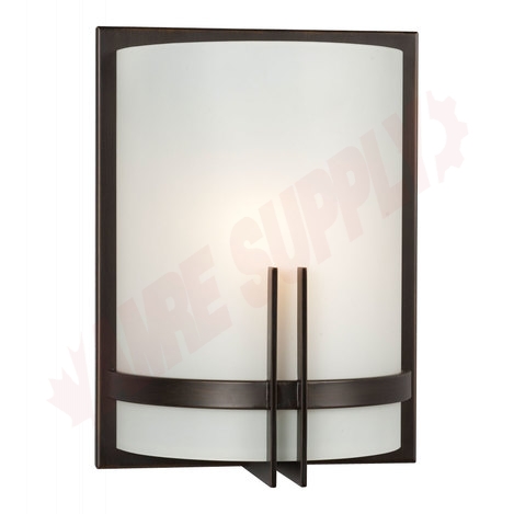 Photo 1 of L211690OR012A1 : Galaxy Lighting 9 Wall Sconce Light Fixture, Oil-Rubbed Bronze, Frosted White Glass, 12W LED Included