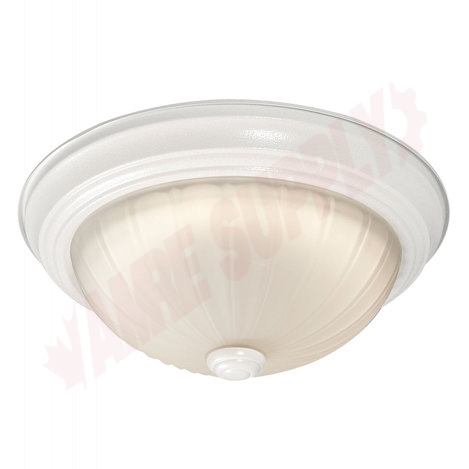 Photo 1 of L625021WH010A1 : Galaxy Lighting 11 Flush Mount, White, Frosted Melon, 12W LED Included