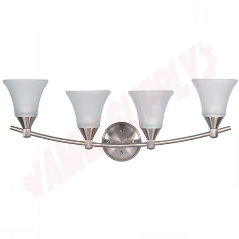 Photo 2 of IVL221A04BPT : Canarm Grace 4-Light Vanity, Brushed Pewter, Frosted, 4x100W