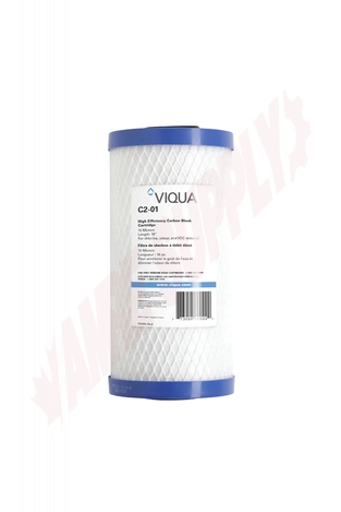 Photo 1 of C2-01 : Viqua High Efficiency Carbon Block Water Filter Cartridge, 10, 10 Micron