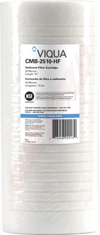 Photo 1 of CMB-2510-HF : Viqua High Flow Home Water Filter Cartridge, 10, 25 Micron