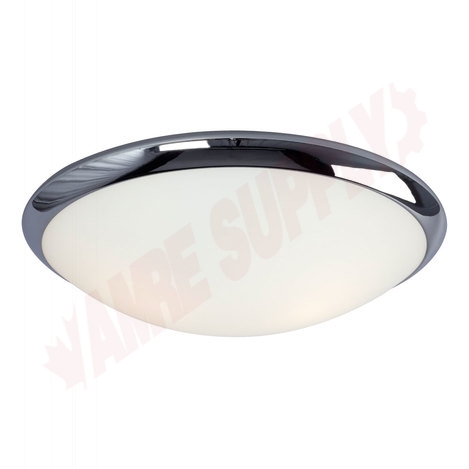 Photo 1 of L612394CH016A1 : Galaxy 15 Flush Mount, Polished Chrome, Satin White Glass, 16W LED Included