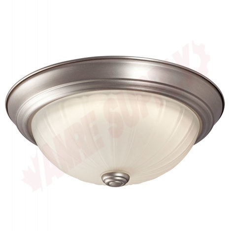 Photo 1 of L625021PT010A1 : Galaxy 11 Flush Mount, Pewter, Frosted Melon Glass, 12W LED Included
