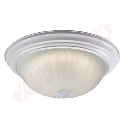 Photo 1 of L635022WH016A1 : Galaxy 13 Flush Mount, White, Frosted Melon, 16W LED Included