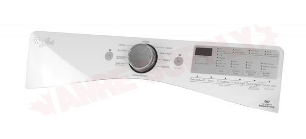 Photo 1 of W10919216 : Whirlpool Dryer Control Panel, White