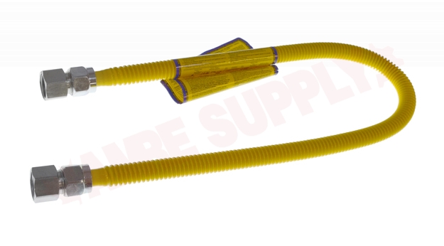 Photo 1 of CSSC22-36 : Universal ProCoat Stainless Steel Gas Connector, 1/2 Yellow Tube With Fittings, 36