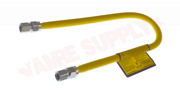 Photo 1 of CSSC55-36 : Universal ProCoat Stainless Steel Gas Connector, 1/2 Yellow Tube With Fittings, 36