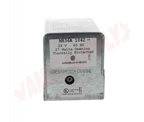 Photo 3 of M836A1042 : Honeywell Home Foot Mounted Damper Actuator, 20 in-lb, Spring Return,Two Position, 1 Auxiliary Switch, 24V for 40 and 80 Series Circuits