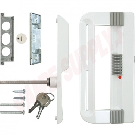 Photo 1 of SK800KBL : Ideal Security Patio Door Handle Set with Keyed Lock, White