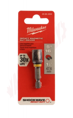 Photo 2 of 49-66-4503 : Milwaukee Shockwave Magnetic Nut Driver, 5/16 x 1-7/8