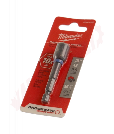 Photo 1 of 49-66-4535 : Milwaukee Shockwave Magnetic Nut Driver, 3/8 x 2-9/16