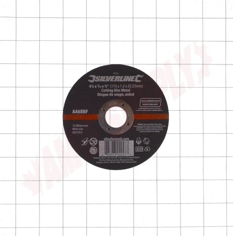Photo 4 of 256314 : Silverline Heavy Duty Metal Cutting Disc, 4-1/2 x 1/16 x 7/8